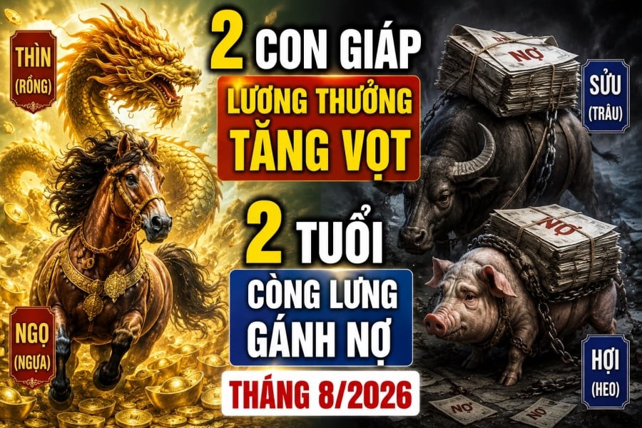 2 con giáp lương thưởng tăng vọt, 2 tuổi còng lưng gánh nợ tháng 8/2026