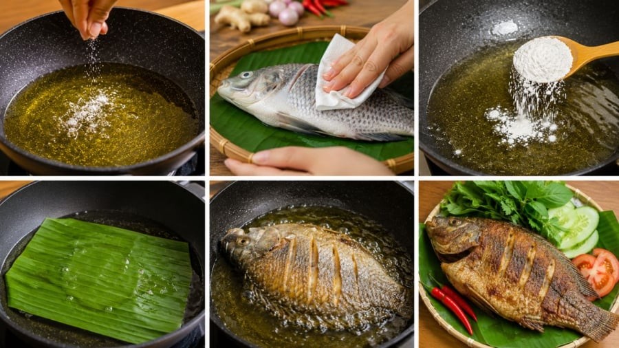 Với mẹo này bạn không cần chảo chống dính cá vẫn giòn mà không sát chảo