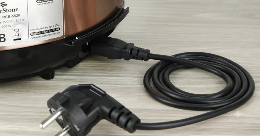 Dây nguồn là bộ phận dễ 