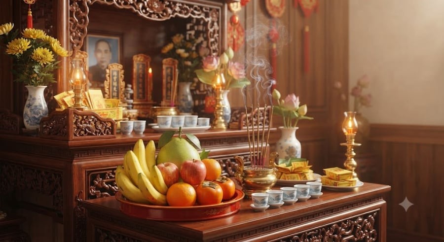 Vì việc thắp hương là hành động kết nối tâm linh giữa con cháu (người sống) với tổ tiên (người đã khuất), nên người xưa quan niệm cần sự hiện diện của yếu tố Dương để tạo nên sự cân bằng, hài hòa và mang lại sinh khí cho không gian thờ tự.

