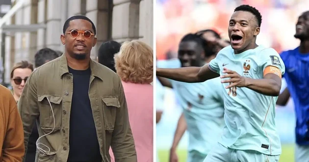 Eto'o đồng cảm với cách Mbappe bị đối xử tại Pháp. Ảnh: Imago