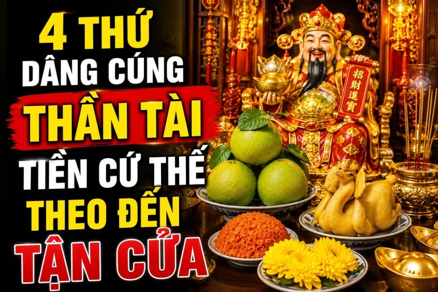 4 thứ dâng cúng thần Tài Tiền cứ thế theo đến tận cửa