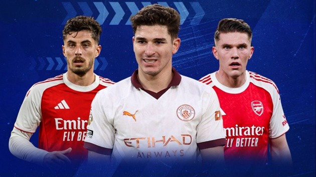 Alvarez sẽ cạnh tranh với Havertz và Gyokeres nếu đến Arsenal. (Ảnh: Transfermarkt)