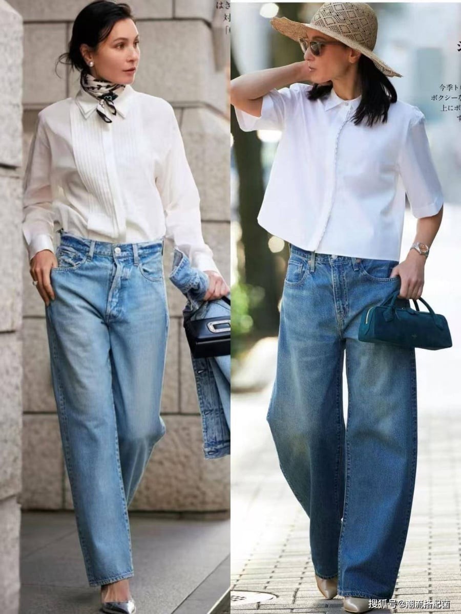 So với quần jeans bó sát, thiết kế ống rộng tạo cảm giác thoải mái hơn, đồng thời giúp người mặc dễ dàng vận động trong thời tiết nóng.