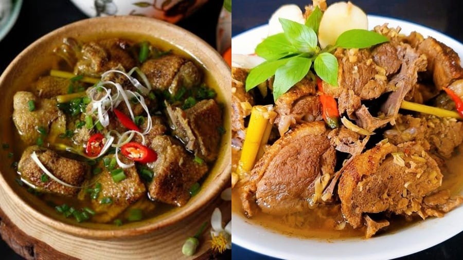 Vịt giả cầy có thể ăn cùng cơm nóng hoặc bún đều ngon.