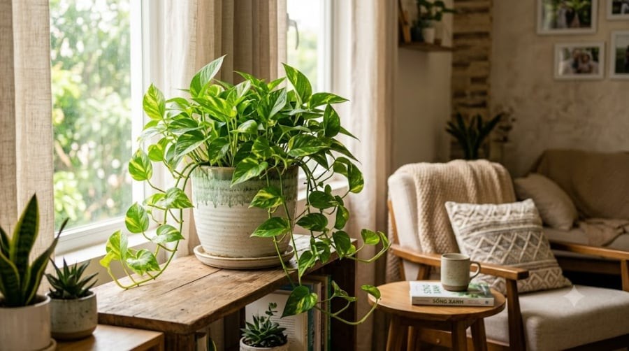 Trầu bà đẹp lại không tốn công chăm sóc