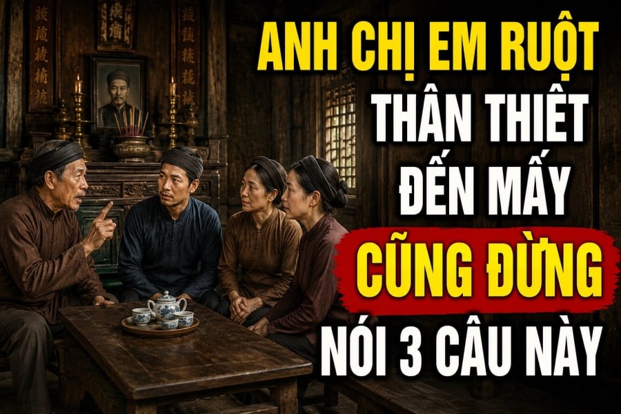 Anh chị em ruột thân thiết đến mấy cũng đừng nói 3 câu này