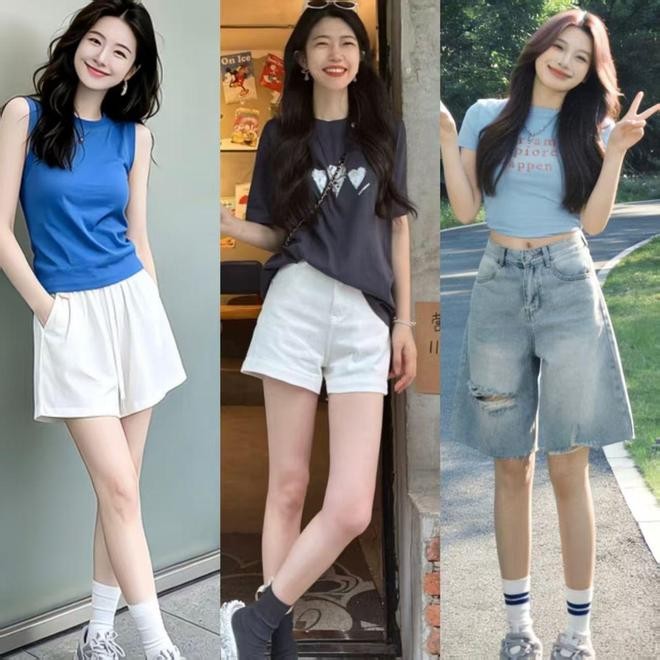 Thời tiết nắng nóng khiến quần short trở thành lựa chọn được nhiều người ưu tiên nhờ sự thoải mái và khả năng tạo cảm giác thông thoáng. 