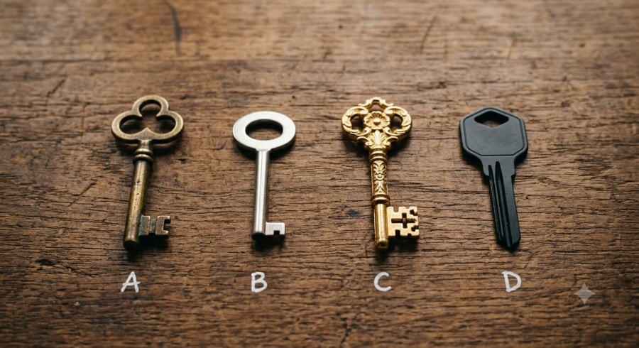Bạn sẽ chọn chiếc chìa khóa nào đầu tiên?