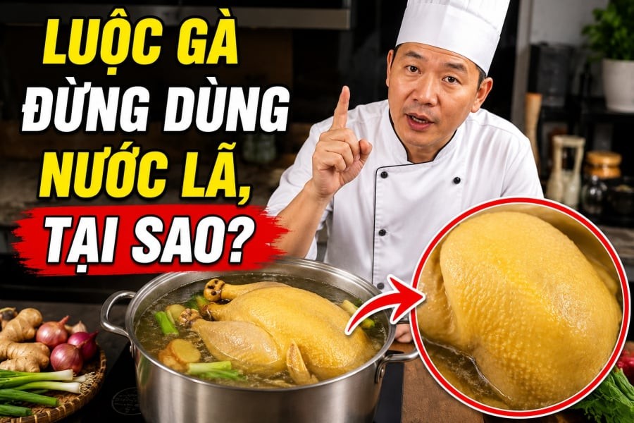 Đầu bếp 5 sao nhắc: Luộc gà đừng dùng nước lã, tại sao?
