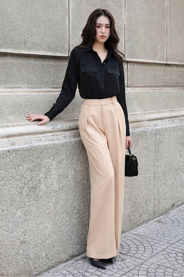 Quần culottes mang đến vẻ trẻ trung, hiện đại nhưng vẫn tinh tế, giúp phụ nữ trung niên dễ dàng mặc đẹp trong nhiều hoàn cảnh từ đi làm đến dạo phố.