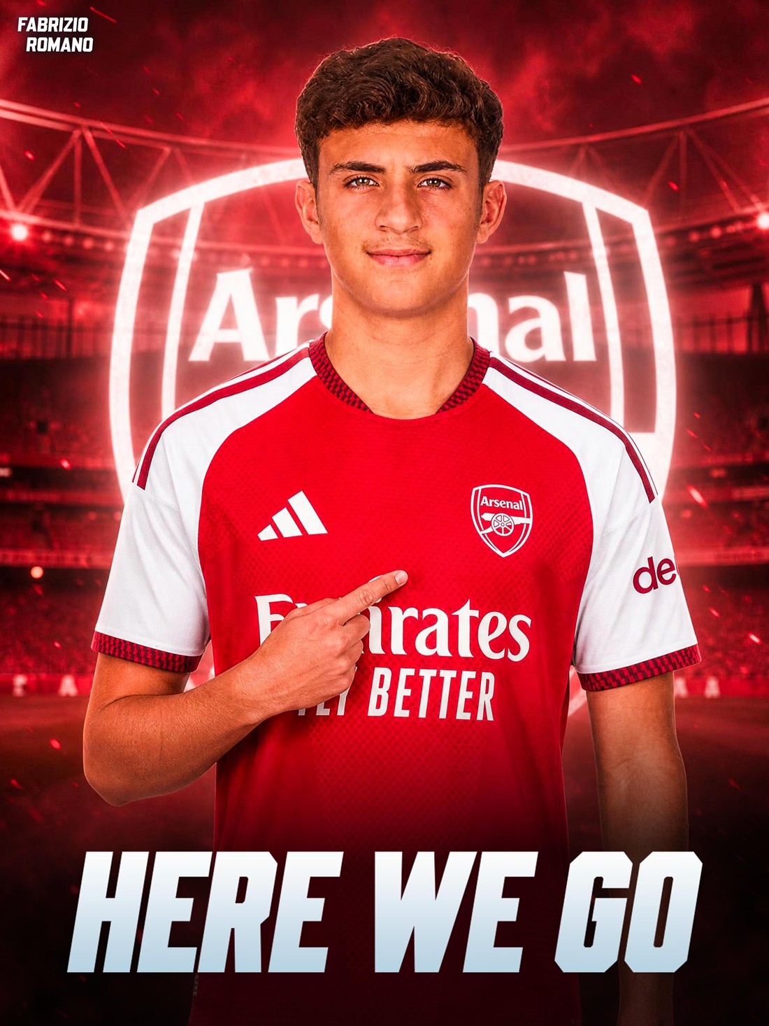 Elijah Upson được cho sắp gia nhập Arsenal. Ảnh: @FabrizioRomano - X.com.