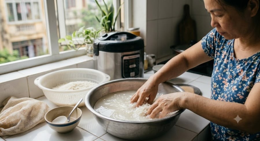 Hơn 90% người Việt có thói quen đổ nước lạnh trực tiếp từ vòi vào nồi để nấu cơm. 