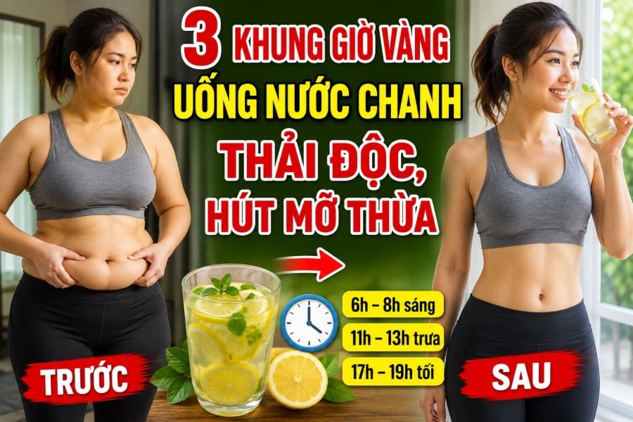 3 khung giờ vàng uống nước chanh thải độc, hút mỡ thừa