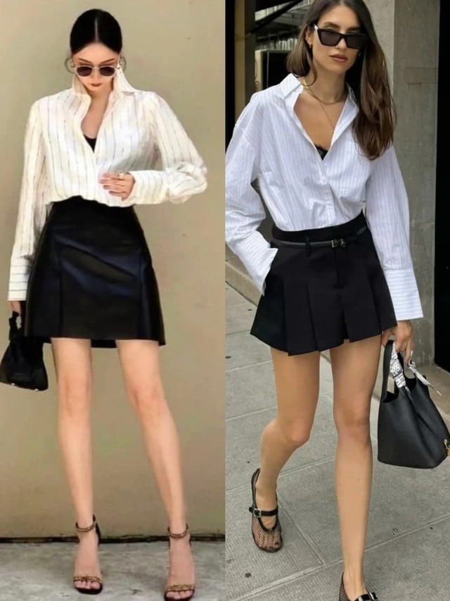 Chỉ cần bổ sung thêm một đôi giày loafer hoặc giày cao gót mũi nhọn là đã có ngay set đồ phù hợp cho môi trường làm việc cũng như các buổi gặp đối tác.