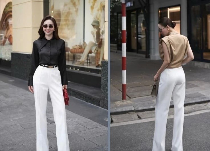 Một trong những yếu tố tạo nên sức hút của quần trắng nằm ở chất liệu. 