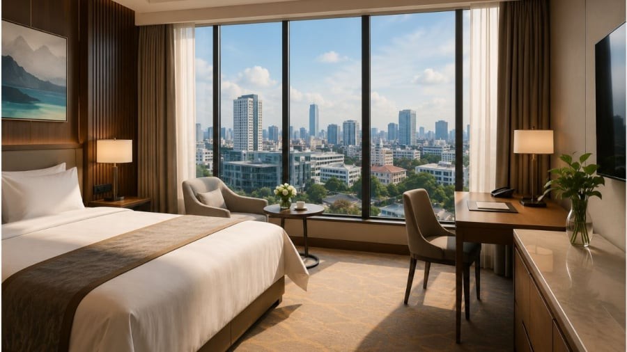 Vị trí phòng nằm ở tầng 3-6 mang lại nhiều lợi ích cho du khách