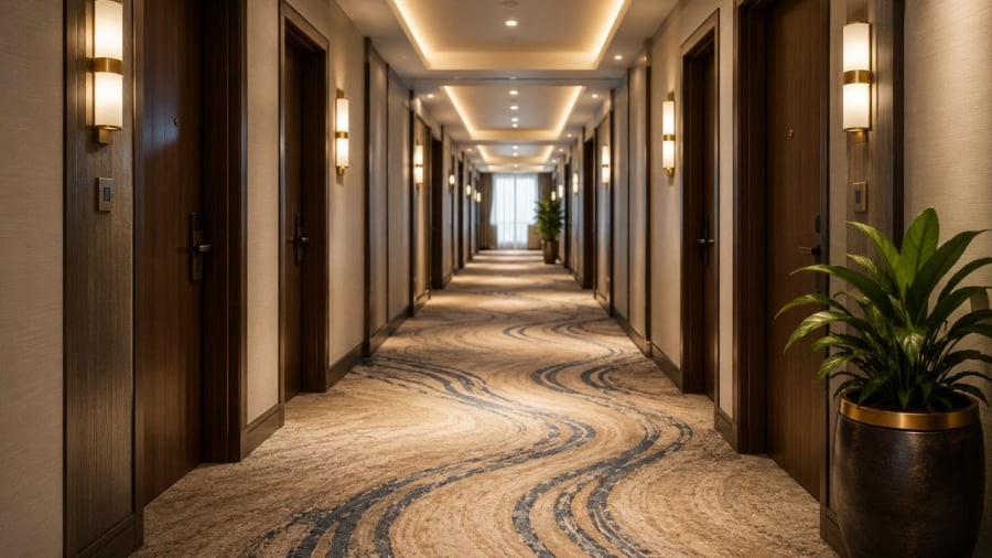 Trải thảm ở hành lang giúp mang lại một số lợi ích