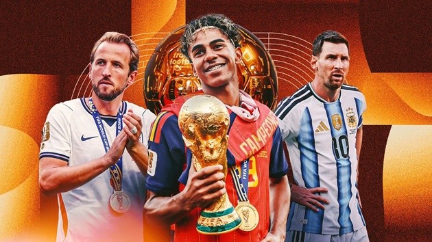 Yamal trở thành đối trọng của Kane ở cuộc đua Quả Bóng Vàng 2026. (Ảnh: Goal)