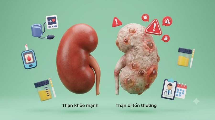 Người mắc tiểu đường, tăng huyết áp hoặc có tiền sử gia đình mắc bệnh thận được khuyến cáo tầm soát định kỳ để phát hiện bệnh từ giai đoạn sớm.