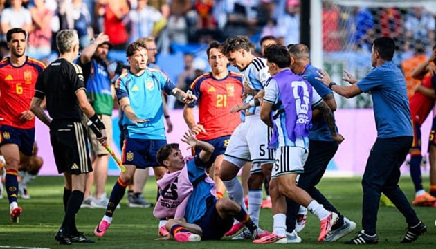 Cầu thủ Argentina gây nhiều tranh cãi và va chạm sau trận chung kết World Cup 2026. (Ảnh: Getty Images)