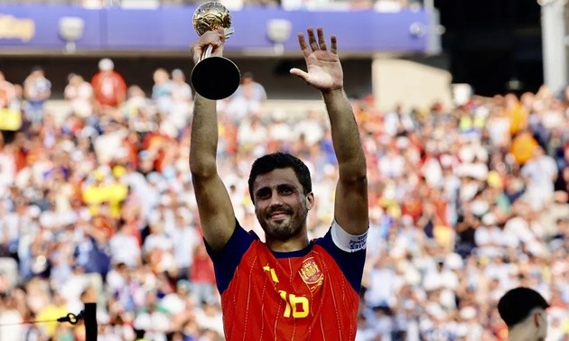 Rodri giành Quả bóng vàng World Cup 2026. Ảnh: Getty.