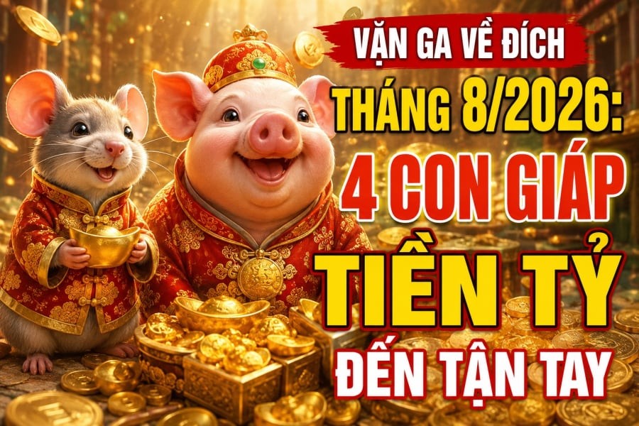 Vặn ga về đích tháng 8/2026: 4 con giáp Tiền tỷ đến tận tay