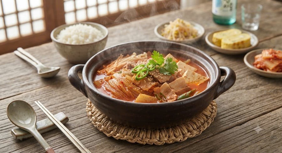 Canh kim chi ngon 
