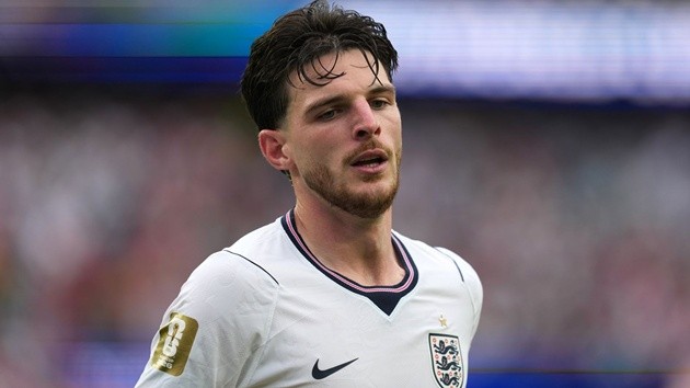 Rice của Arsenal cày ải đến tận bán kết World Cup. (Ảnh: Sky Sports)