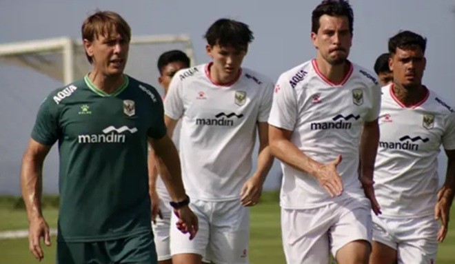  Indonesia vừa thắng đậm trong trận giao hữu kín. Ảnh: Bola.