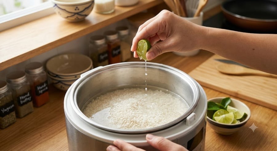 Nhiều người lo lắng cơm sẽ bị chua? Hoàn toàn không! Vì lượng chanh sử dụng cực nhỏ nên khi chín, cơm chỉ giữ lại mùi thơm tự nhiên của gạo và hoàn toàn không có vị chua hay mùi chanh.