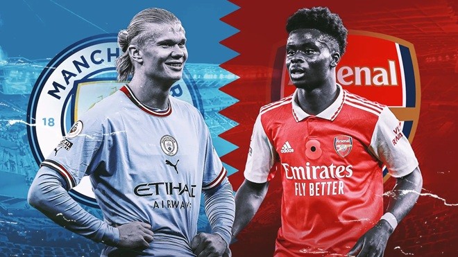 Arsenal và Manchester City chuẩn bị đối đầu ở Siêu cúp Anh. Ảnh: GOAL.