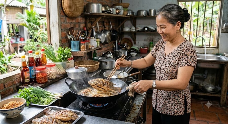 Bên cạnh việc dùng chảo chống dính, các đầu bếp lâu năm có một mẹo cực hay với nguyên liệu có sẵn trong bếp: Bột mì (hoặc bột năng/bột ngô).

