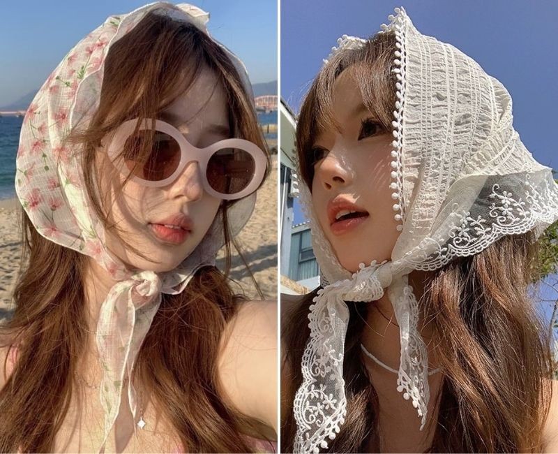 Khăn turban tiếp tục là phụ kiện được nhiều cô gái lựa chọn trong mùa hè nhờ khả năng tạo điểm nhấn cho mái tóc và tổng thể trang phục. 