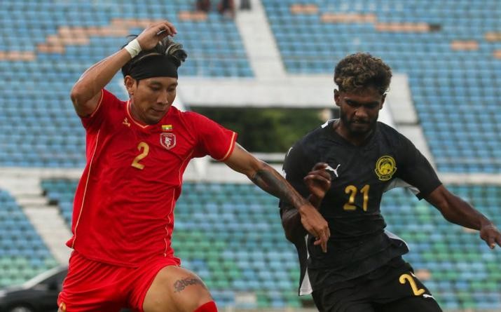Malaysia nhọc nhằn đánh bại Myanmar với tỷ số 2-1. Ảnh: Facebook Myanmar.