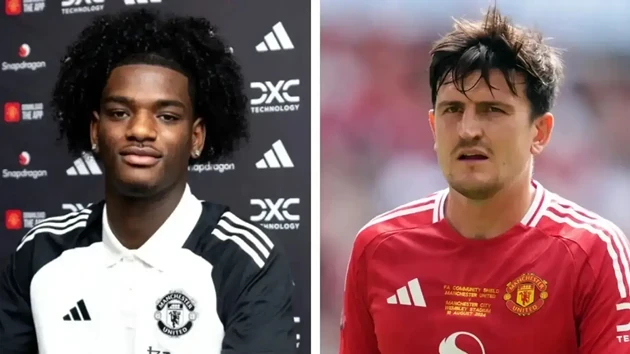 Ayden Heaven tri ân đàn anh Maguire tại Man Utd. Ảnh: Getty Images
