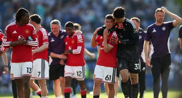 Shea Lacey (số 61) sẽ được giữ lại đội một Man United. Ảnh: Getty Images.