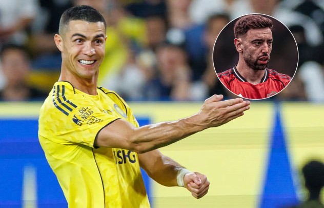 Ronaldo muốn sát cánh Bruno ở Al Nassr. Ảnh: Getty.