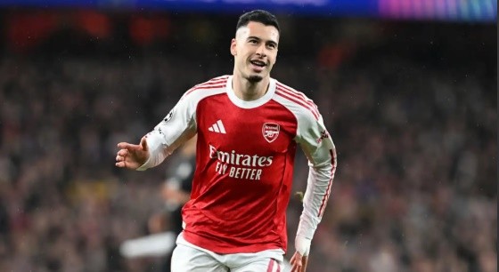 Martinelli vẫn đang hạnh phúc tại Arsenal. Ảnh: Getty Images.