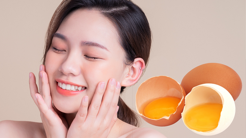 Trứng là nguồn cung cấp protein dồi dào, thường được sử dụng trong các công thức chăm sóc da tại nhà.

