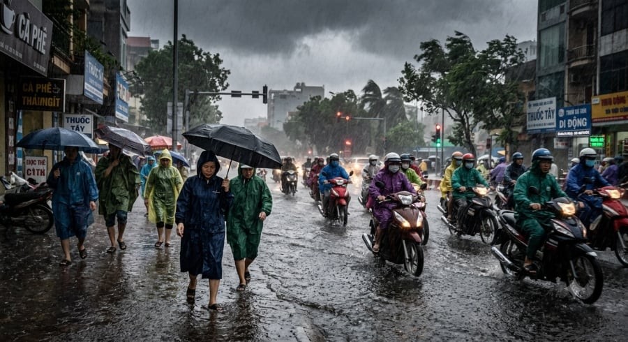 Cơ quan khí tượng khuyến cáo người dân hạn chế ra ngoài khi có mưa dông mạnh do nguy cơ lốc, sét, gió giật và mưa đá.