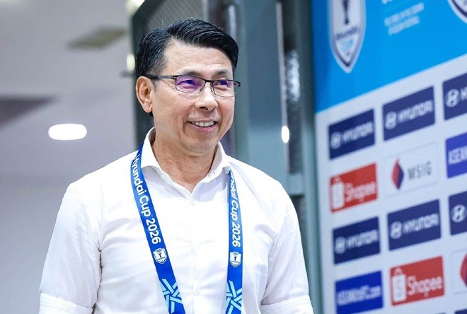 HLV Tan Cheng Hoe đang chuẩn bị cho trận gặp Thái Lan. Ảnh: LĐBĐ Malaysia.