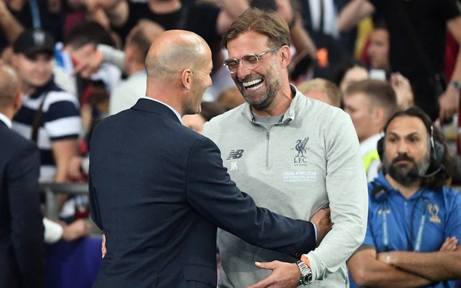 Klopp và Zidane từng chạm trán ở chung kết C1. Ảnh: Getty.