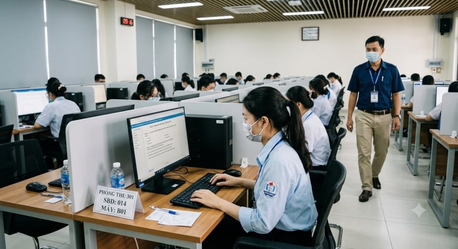 Bộ GD-ĐT dự kiến từ năm 2027 sẽ triển khai thi tốt nghiệp THPT trên máy tính tại các điểm thi đủ điều kiện.