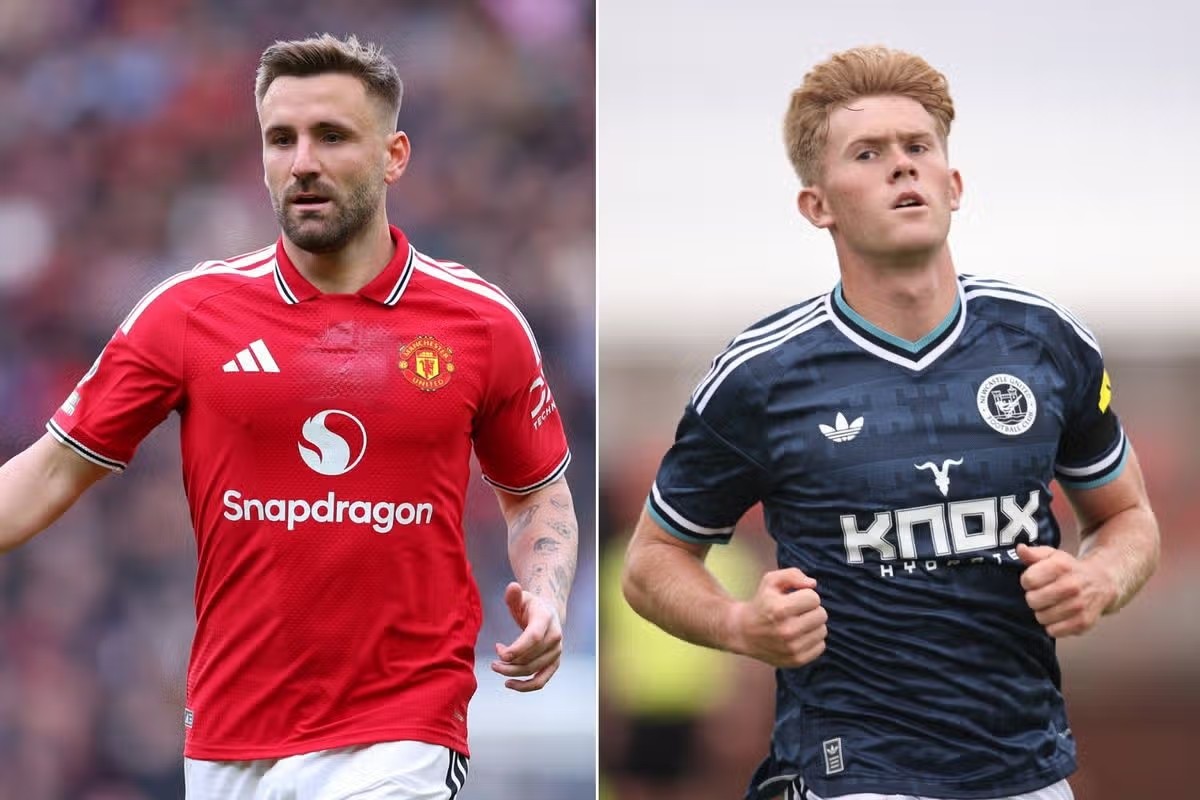 Luke Shaw hay Lewis Hall đâu mới là phương án tối ưu cho MU? Ảnh: Getty Images.