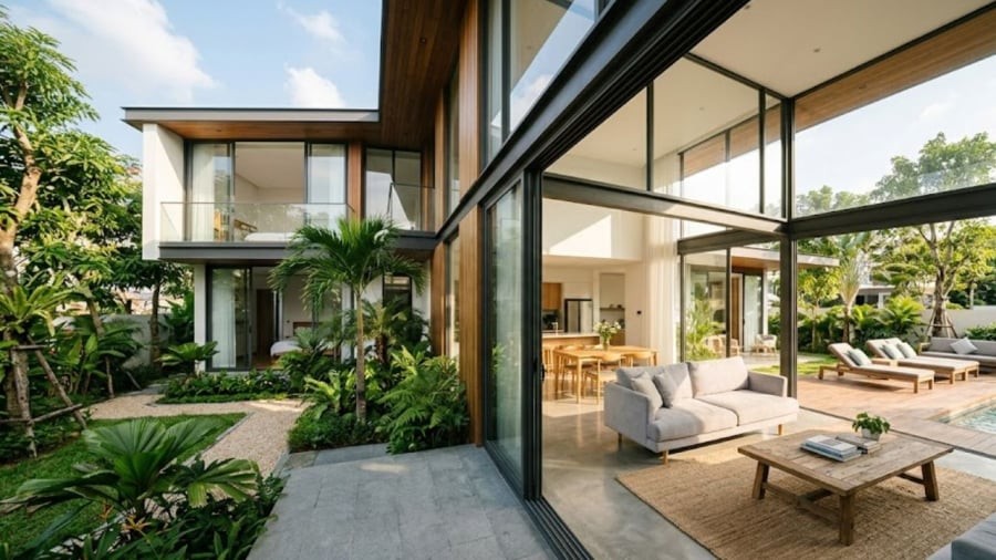 Những ngôi nhà có thể tận dụng tốt nguồn sáng và gió tự nhiên sẽ mang lại cảm giác thoải mái, dễ chịu cho con người. 