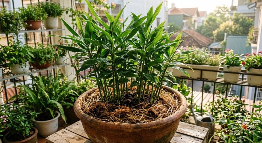 Đất tơi xốp, thoát nước tốt và đủ ánh sáng là điều kiện giúp cây gừng phát triển khỏe, cho nhiều củ.