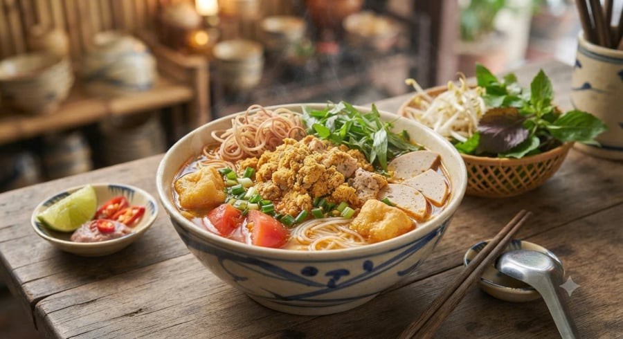 Cách làm bún riêu cua ngon tại nhà 