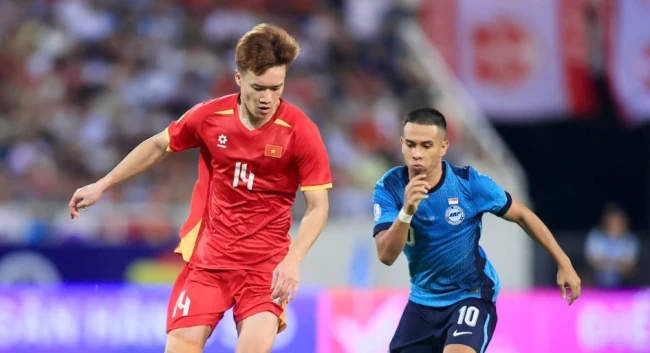 Việt Nam hòa 0-0 Singapore. Ảnh: VFF.