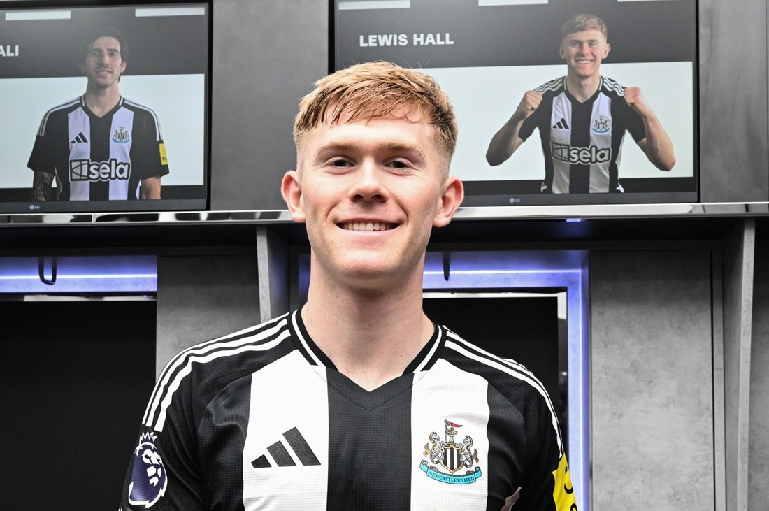 Lewis Hall được cho là mục tiêu của Manchester United ở kỳ chuyển nhượng hè năm nay. Ảnh: Newcastle United FC.